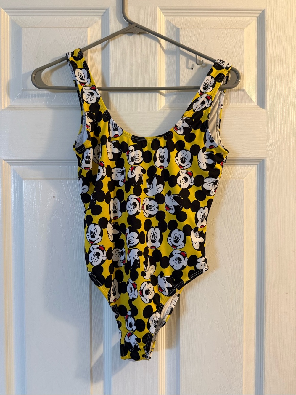 Disney Black, Yellow Mickey Swim One-Piece